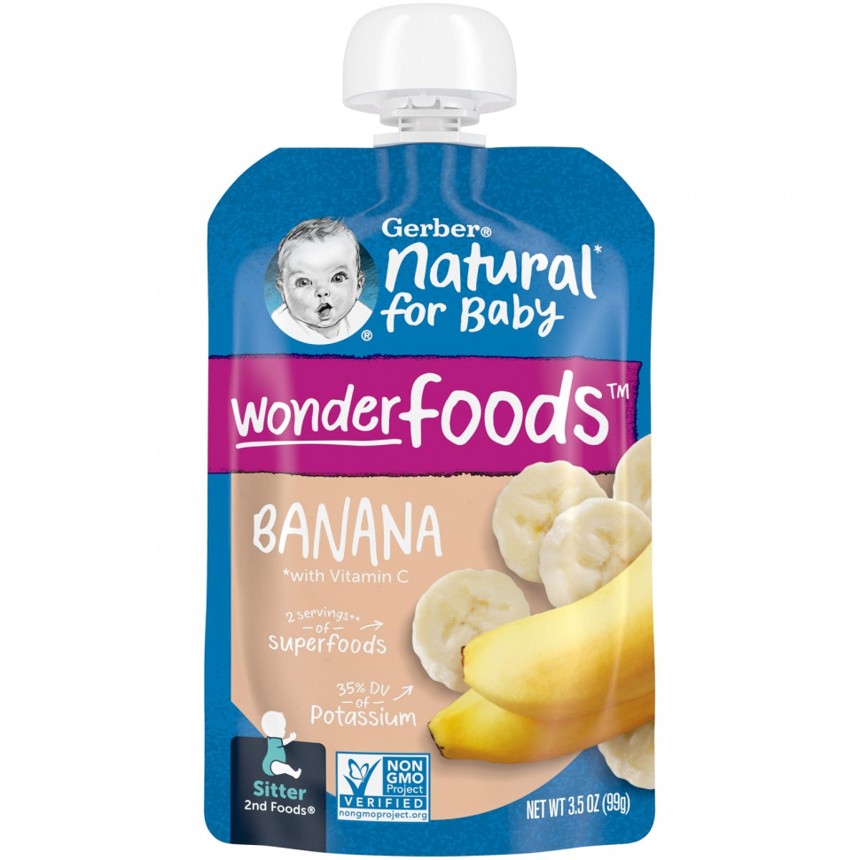 Gerber, Natural for Baby, Wonder Foods, 2nd Foods, , 99  (3,5 )    , -, 