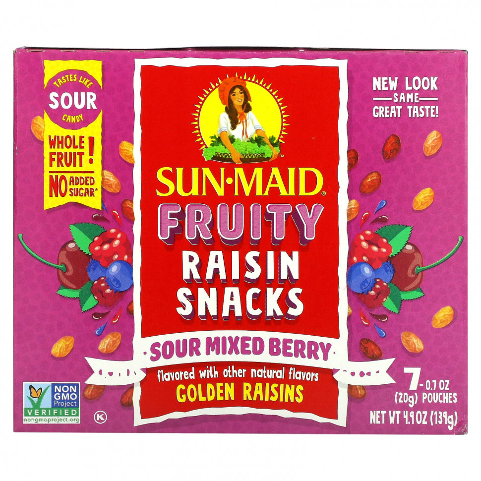Sun-Maid, Fruity Raisin Snacks, - , 7   20  (0,7 )    , -, 