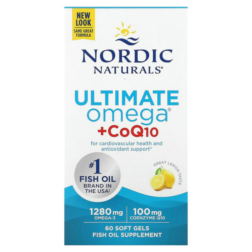 Nordic Naturals, Ultimate Omega + CoQ10, 640 , 60     , -, 