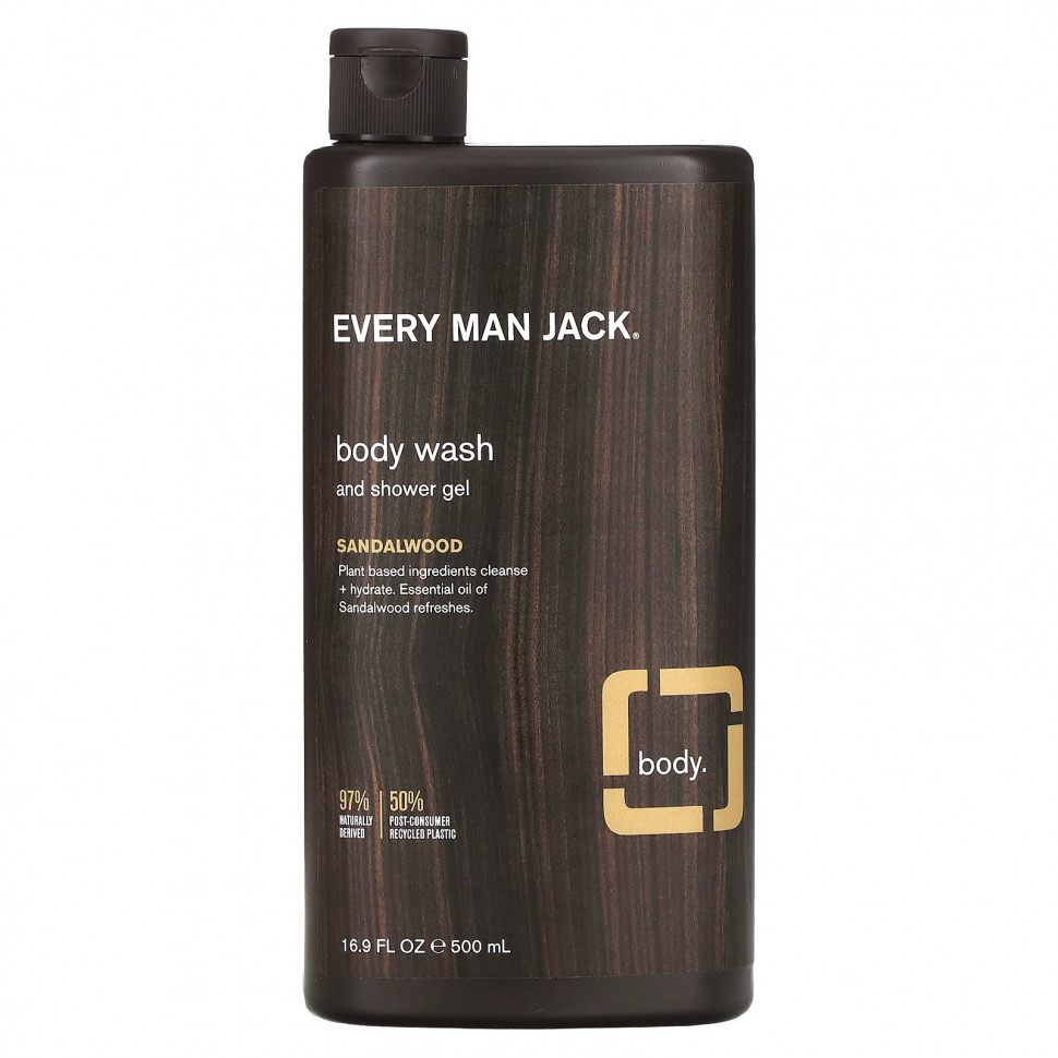 ���������� Every Man Jack, ���� ��� ���� � ���� ��� ����, ���������� ������, 500 �� (16,9 ����. �����)  Iherb (������)