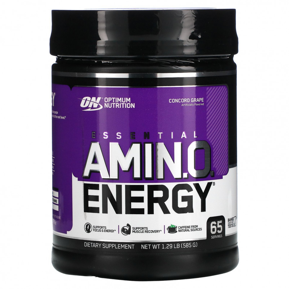 ���������� Optimum Nutrition, ESSENTIAL AMIN.O. ENERGY, �������� ����� ��������, 585 � (1,29 �����)  Iherb (������)