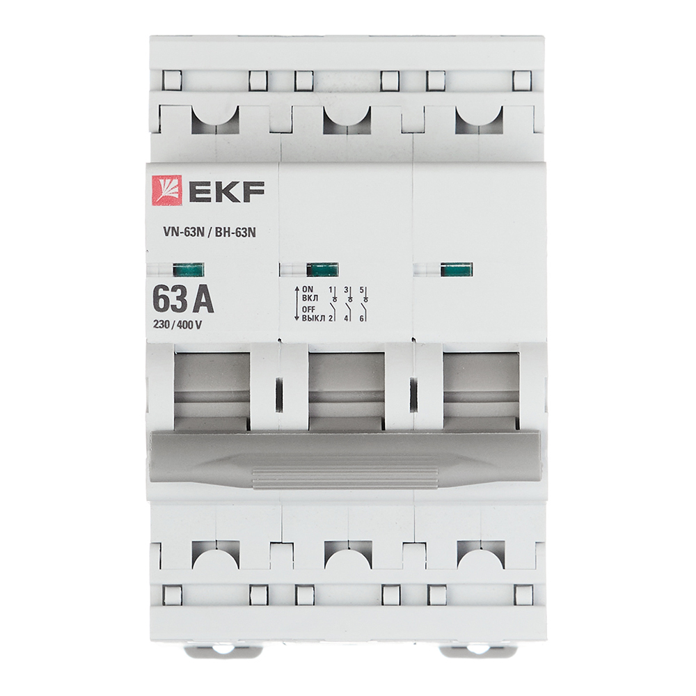 ���������� ����������� �������� EKF PROxima ��-63N 3� 63� 400 � �� DIN-����� (S63363)  
