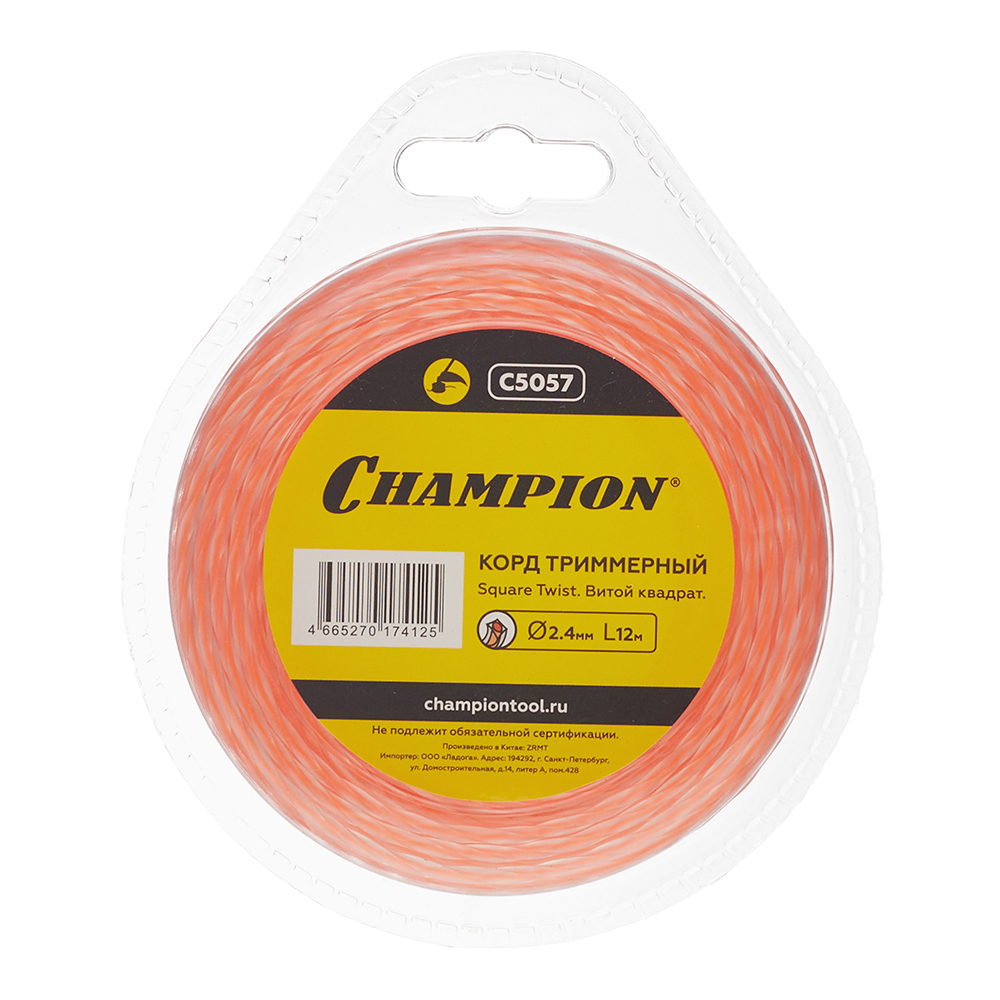 ���������� ����� ��� �������� Champion Square Twist DUO ����� ������� 2,4 �� x 12 � ������� (C5057)  