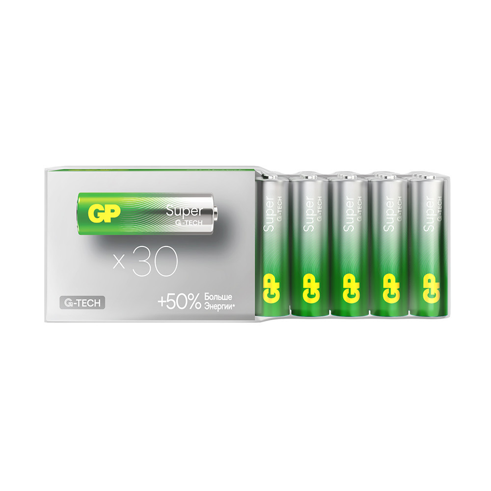 ���������� ��������� GP Batteries Super ������� ����������� LR6 1,5 � (30 ��.) (15AA21-2CRSWC30&7288/7952)  