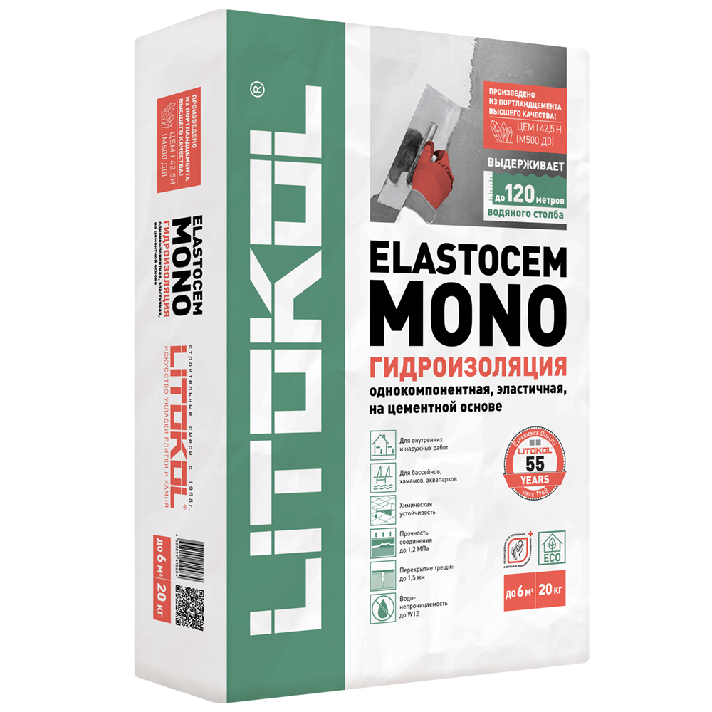 ���������� ������������� ��������-���������� Litokol Elastocem Mono ��������� 20 ��  