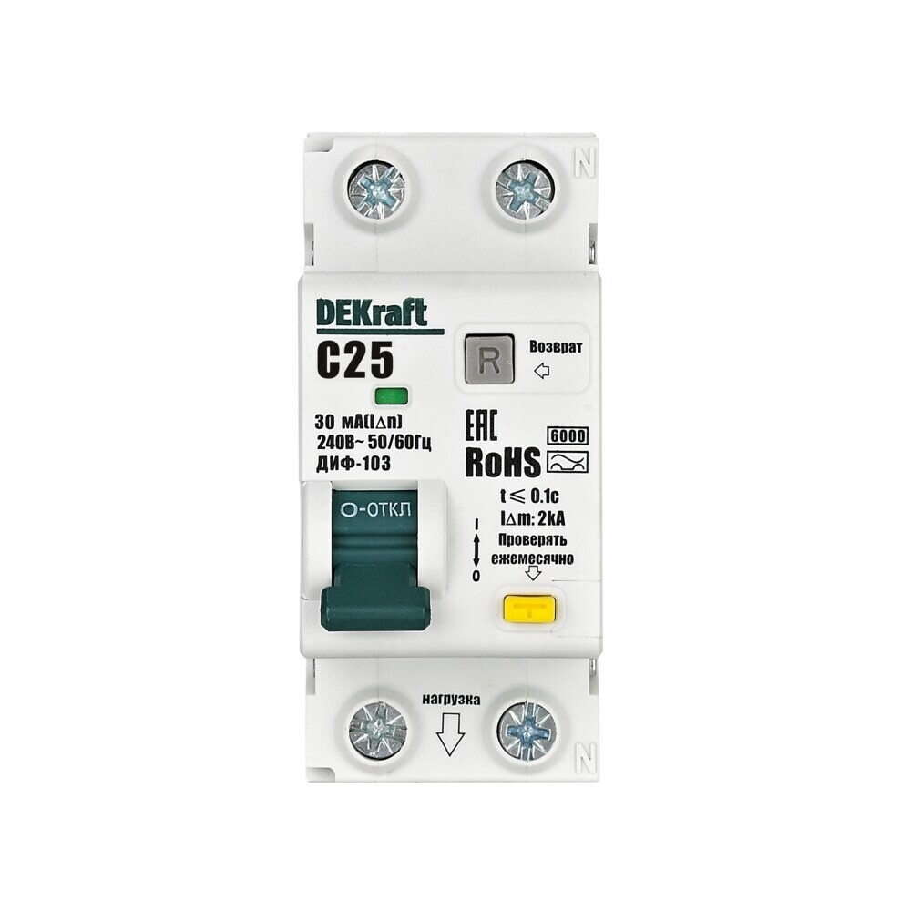 ���������� ������� ���������������� Dekraft ���-103 25� 1P+N ��� A 30 �� 6 �� (16349DEK)  