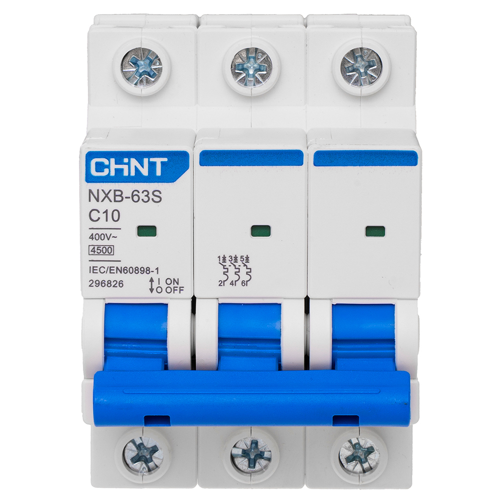 ���������� �������������� ����������� ��������� Chint NXB-63S 3P 10� ��� C 4,5 �� 400 � (296826 Chint)  