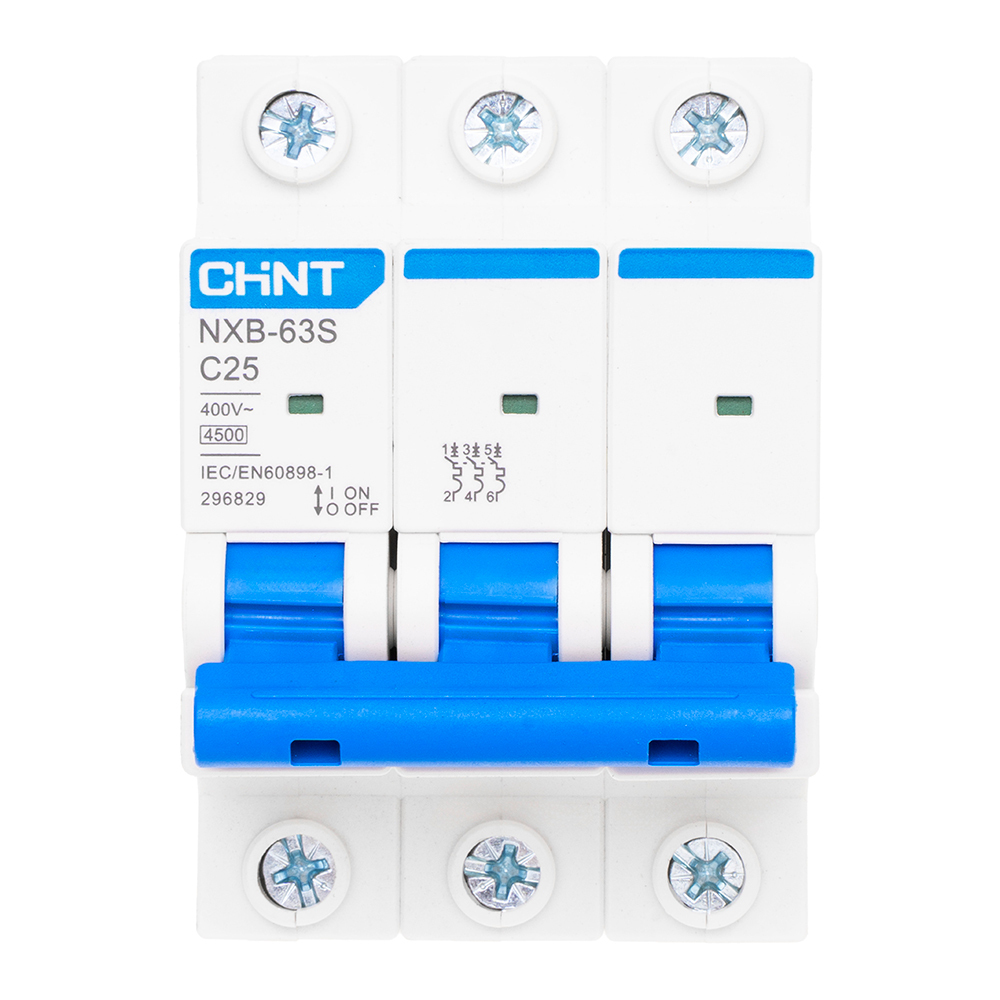 ���������� �������������� ����������� ��������� Chint NXB-63S 3P 25� ��� C 4,5 �� 400 � (296829 Chint)  