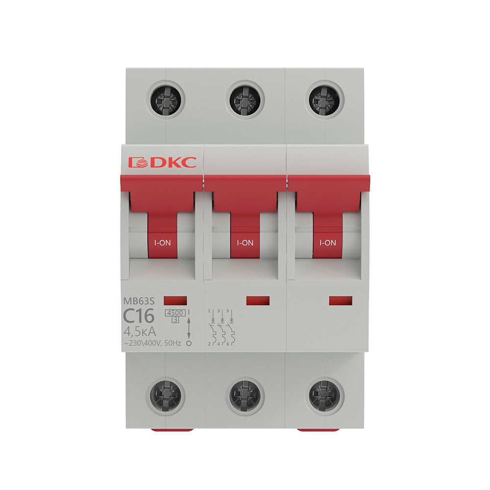 ���������� �������������� ����������� ��������� DKC Yon Max MD63S 3P 16� ��� C 4,5 �� 400 � (MD63S-3PC16)  