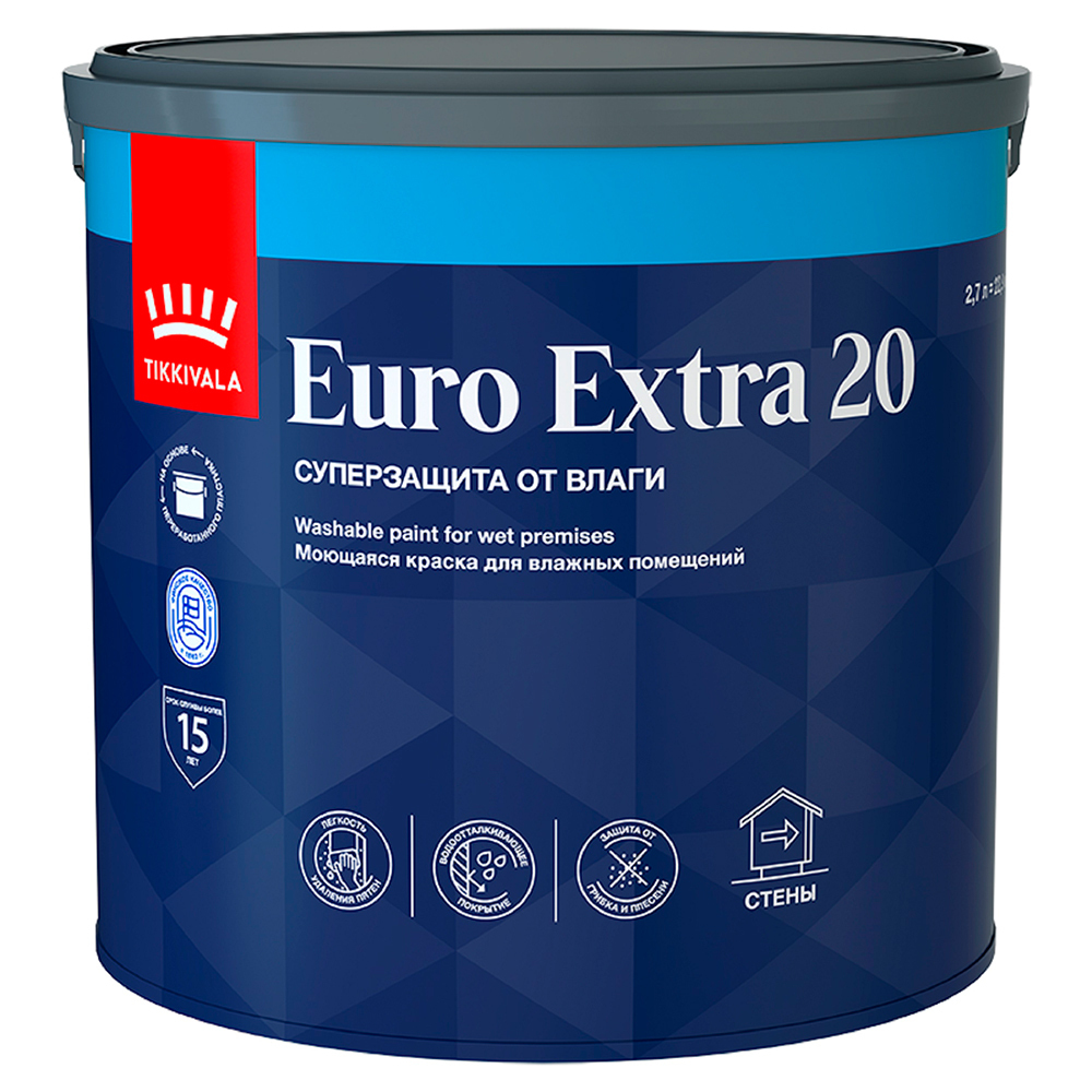 ���������� ������ �������� Tikkurila/Tikkivala Euro Extra 20 ���� � ����� 2,7 �  