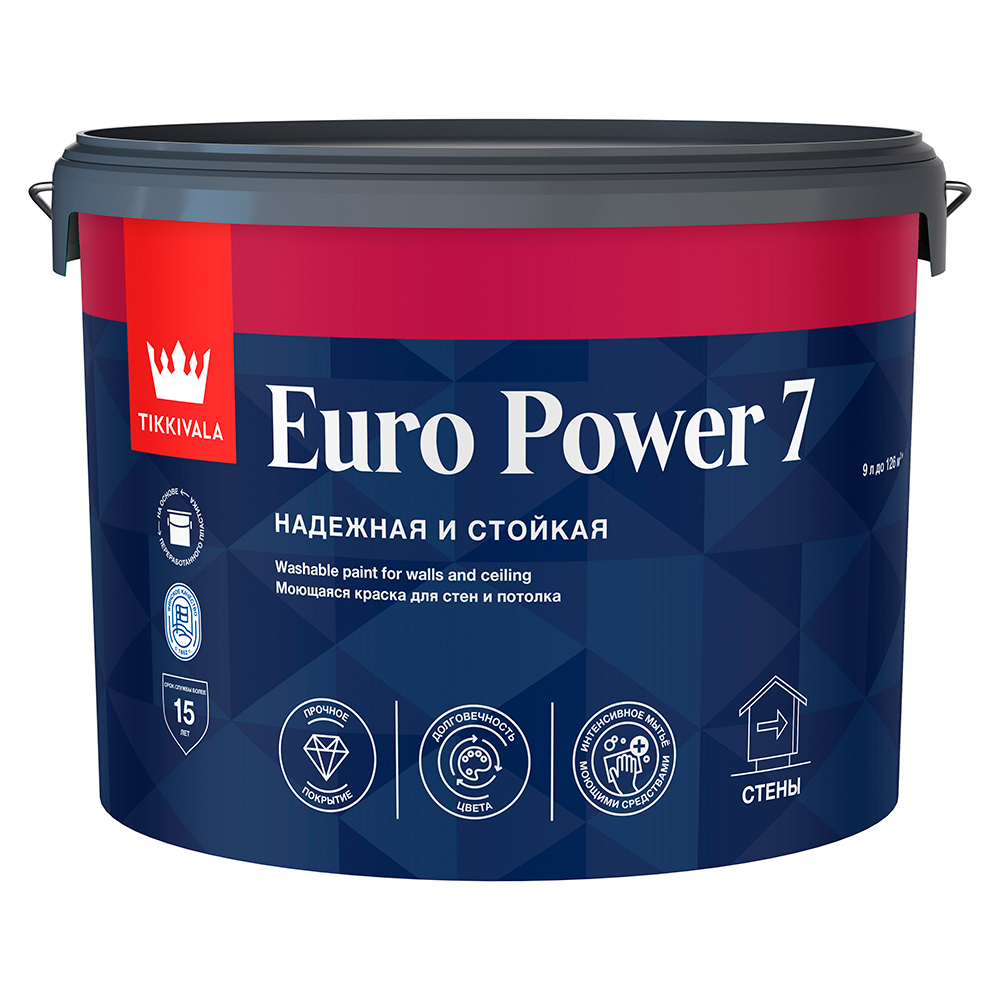 ���������� ������ �������� Tikkurila/Tikkivala Euro Power 7 ���� � ����� 9 �  