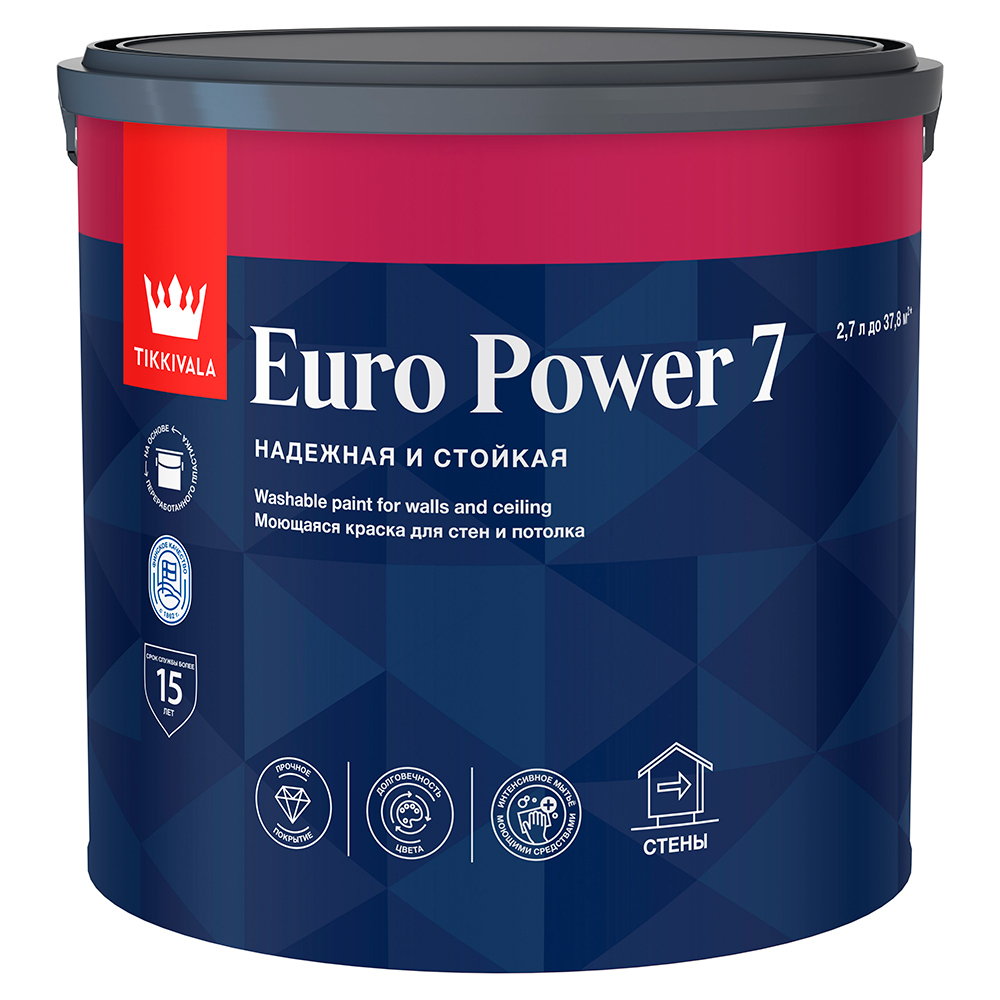 ���������� ������ �������� Tikkurila/Tikkivala Euro Power 7 ���� � ���������� 2,7 �  