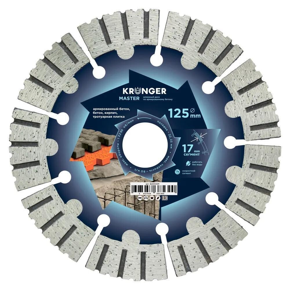 ���������� ���� �������� �� ������������ Kronger Master 125�22,2�2,2 �� ���������� ����� ��� (B200125M)  