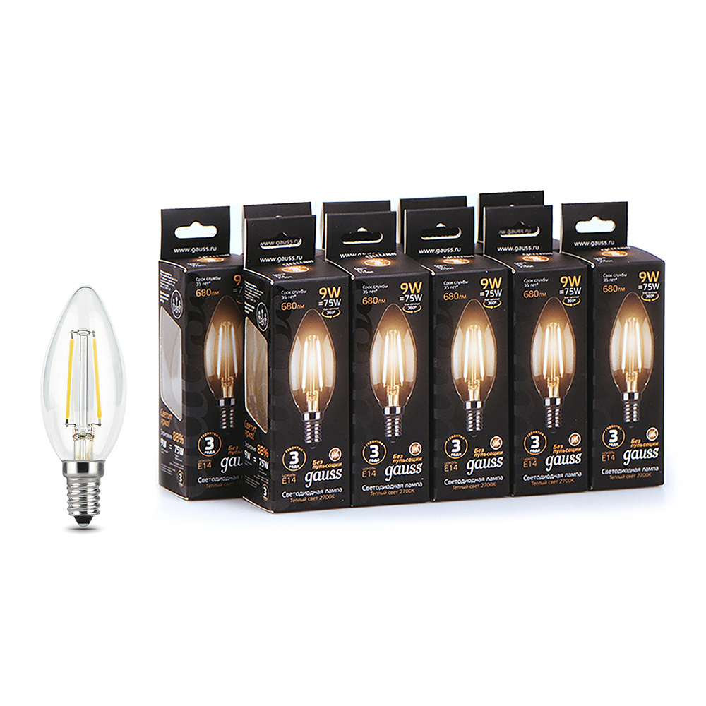 ���������� ����� ������������ ����������� Gauss E14  2700� 9 �� 680 �� 150-265 � ����� ���������� (10 ��.)  
