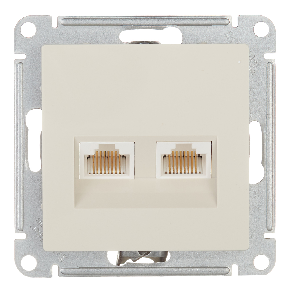 ���������� ������� ������������ Systeme Electric AtlasDesign ������������ ������� 2�RJ45 (ATN000285)  