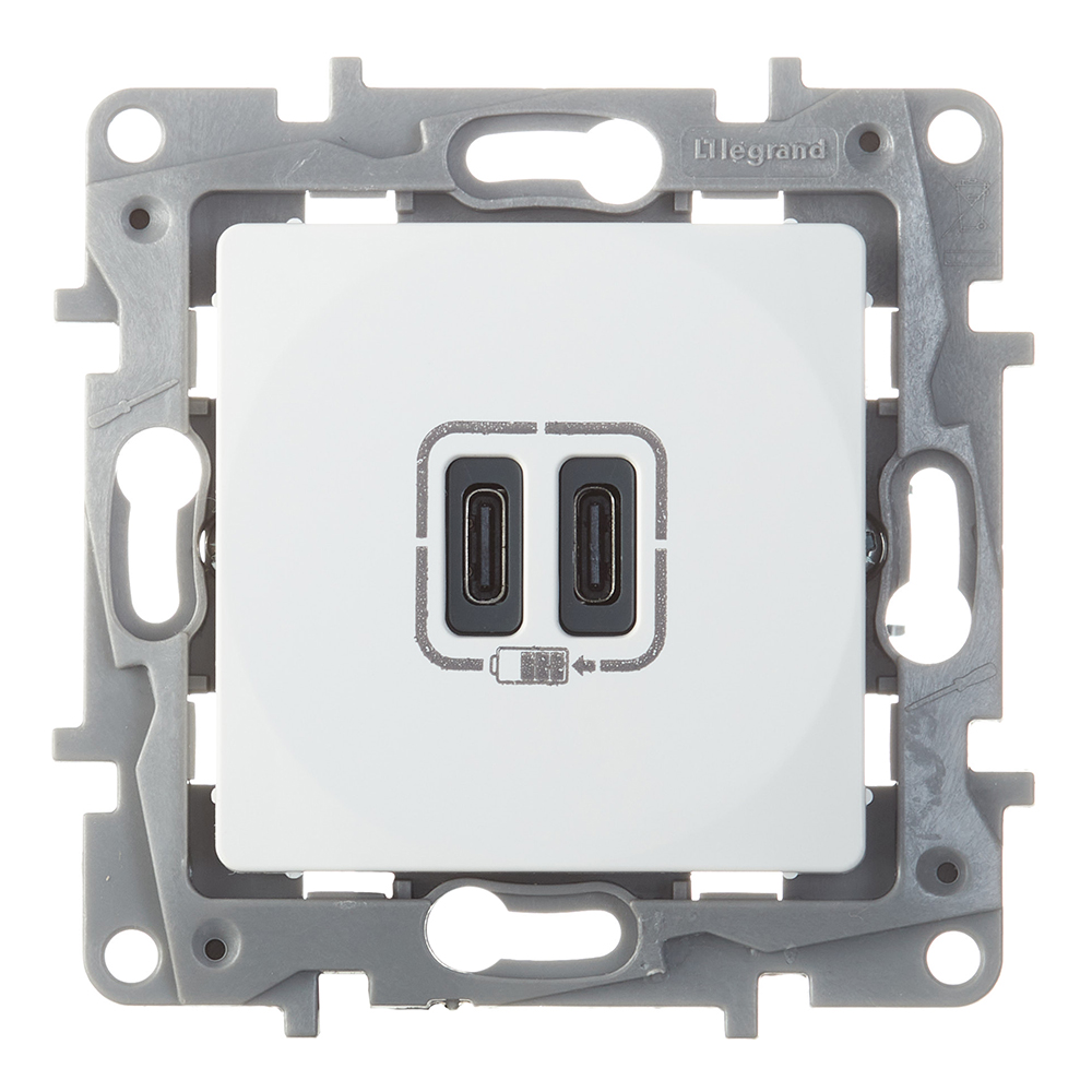 ���������� ������� USB Legrand Etika ������������ ����� 2�USB Type-C (672235)  