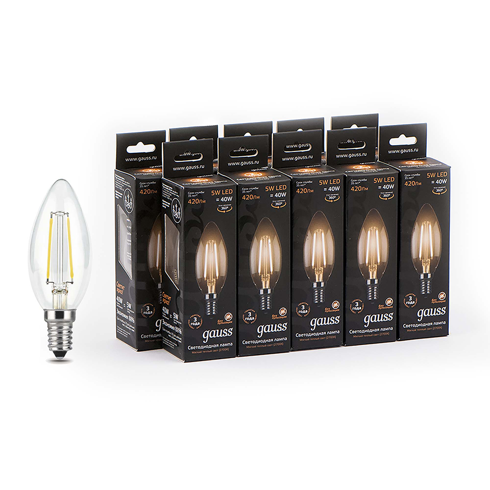 ���������� ����� ������������ ����������� Gauss E14  2700� 5 �� 420 �� 150-265 � ����� ���������� (10 ��.)  