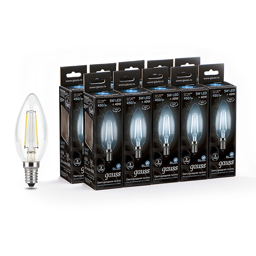 ���������� ����� ������������ ����������� Gauss E14  4100� 5 �� 450 �� 150-265 � ����� ���������� (10 ��.)  