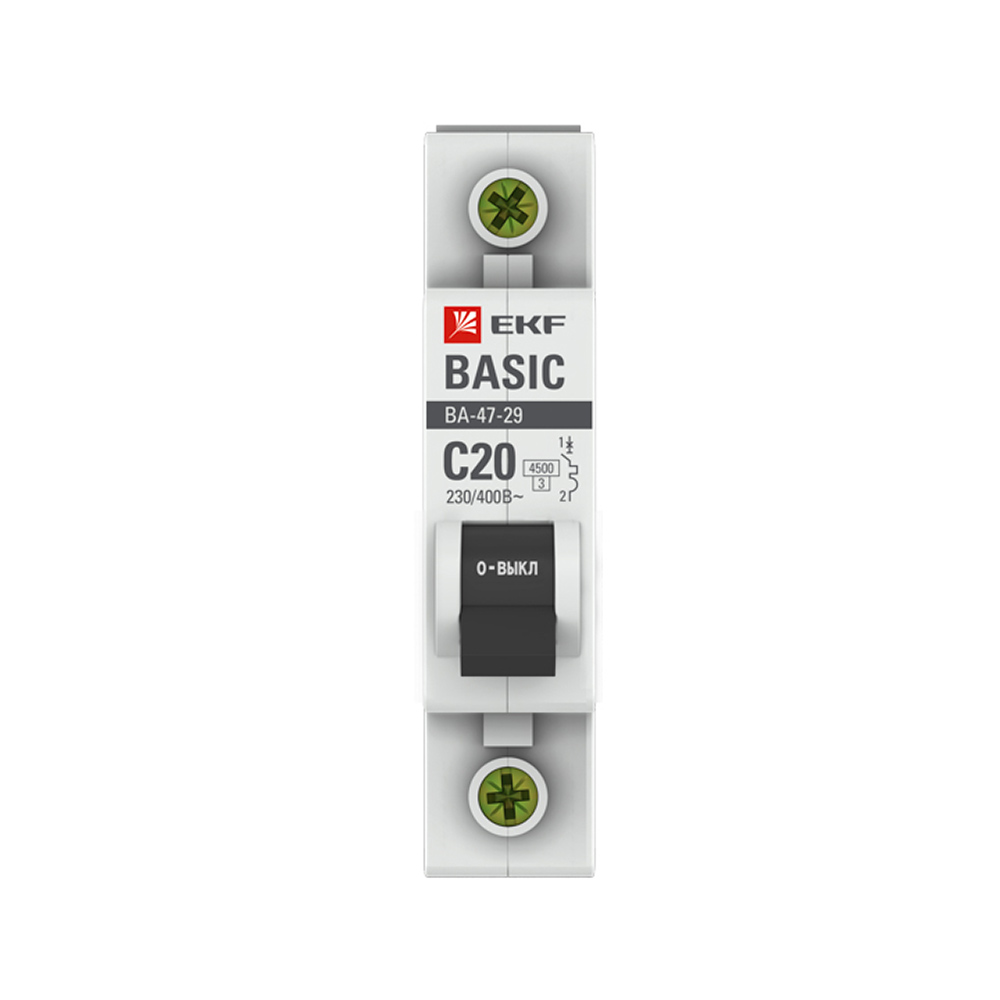 ���������� �������������� ����������� ��������� EKF Basic �� 47-29 1P 20� ��� C 4,5 �� 230 � (mcb4729-1-20C)  