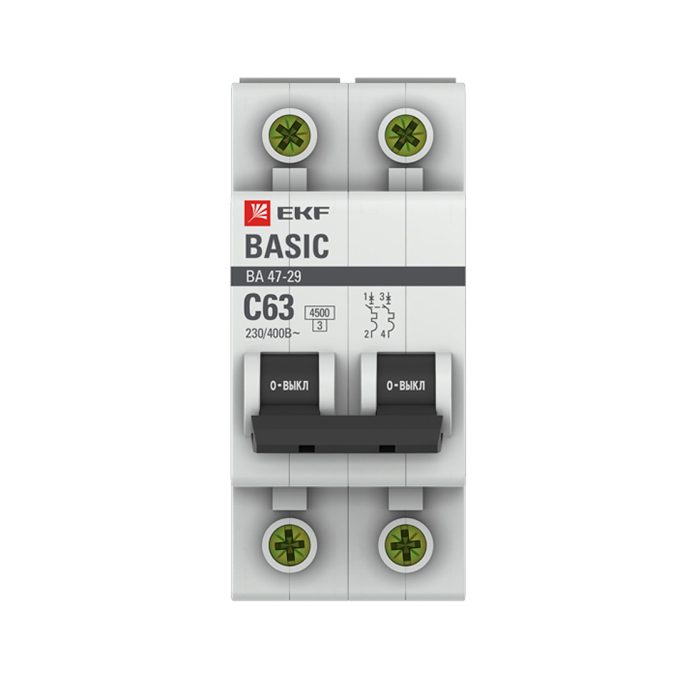 ���������� �������������� ����������� ��������� EKF Basic �� 47-29 2P 63� ��� C 4,5 �� 230 � (mcb4729-2-63C)  