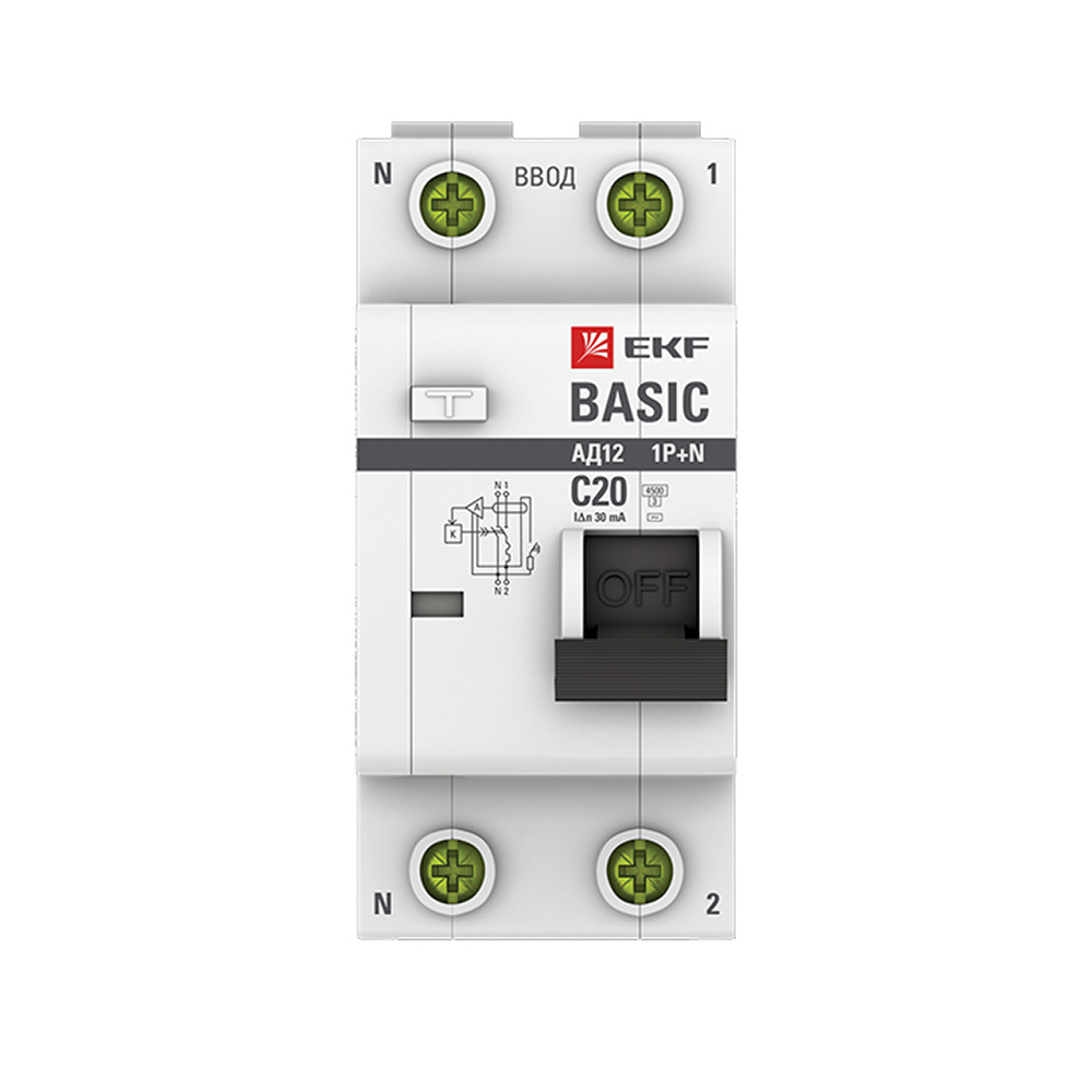 ���������� ������� ���������������� EKF Basic ��-12 20� 1P+N ��� AC 30 �� 4,5 �� (DA12-20-30-bas)  