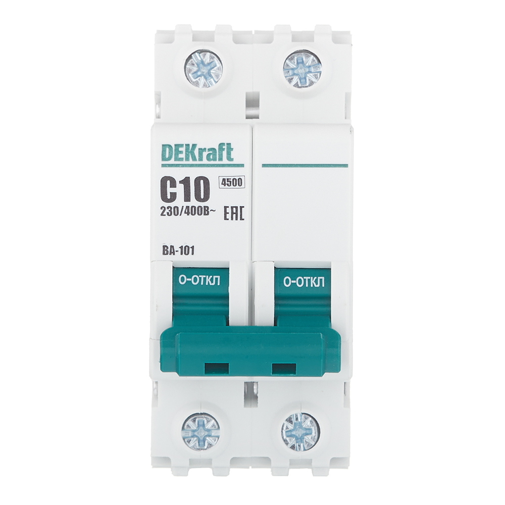 ���������� �������������� ����������� ��������� Dekraft BA-101 2P 10� ��� C 4,5 �� 230/400 � (11065DEK)  