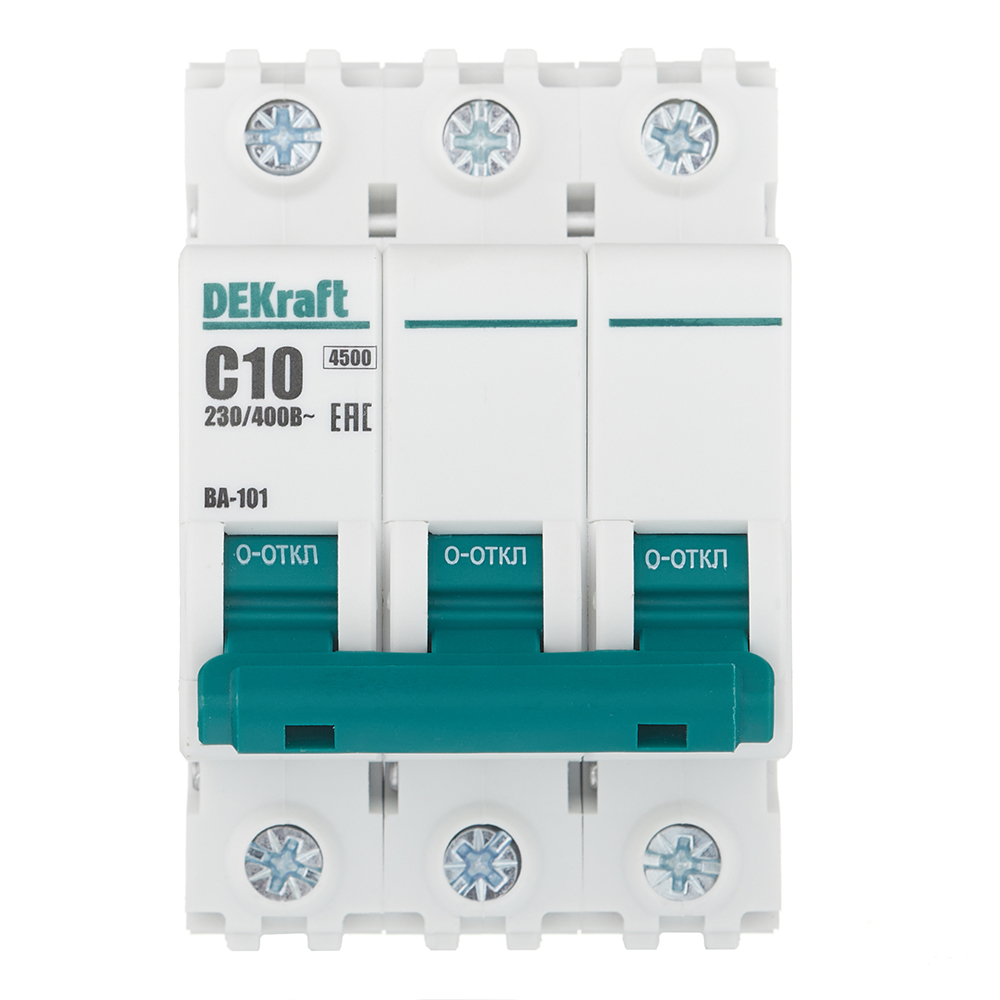���������� �������������� ����������� ��������� Dekraft BA-101 3P 10� ��� C 4,5 �� 230/400 � (11077DEK)  