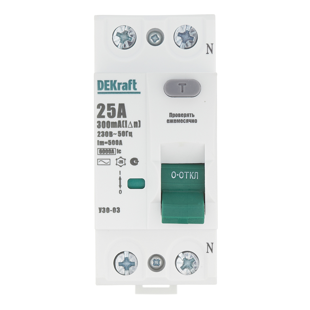 ���������� ��� Dekraft ���-03 25� 1P+N ��� AC 300 �� 6 �� ���������� (14068DEK)  