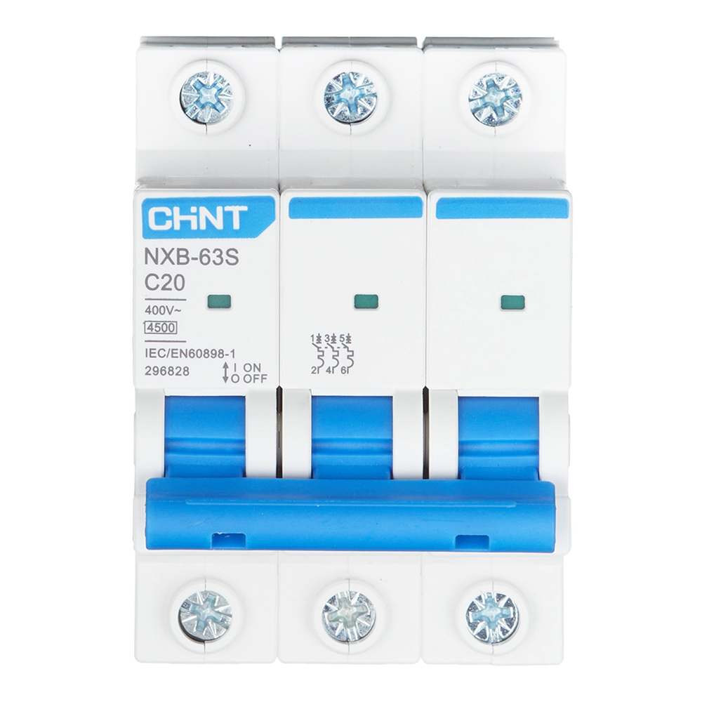 ���������� �������������� ����������� ��������� Chint NXB-63S 3P 20� ��� C 4,5 �� 400 � (296828 Chint)  