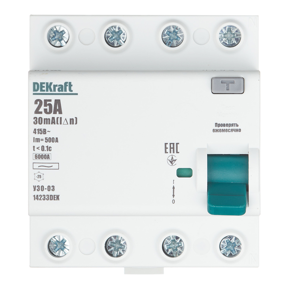 ���������� ��� Dekraft ���-03 25� 3P+N ��� AC 30 �� 6 �� ���������� (14233DEK)  