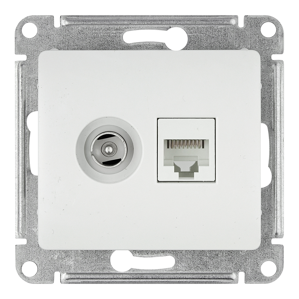 ���������� ������� �������������/ ������������ Systeme Electric Glossa ������������ ����� TV/ RJ45 (GSL000189)  