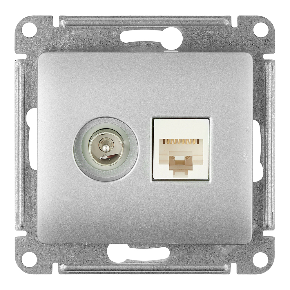 ���������� ������� �������������/ ������������ Systeme Electric Glossa ������������ �������� TV/ RJ45 (GSL000389)  