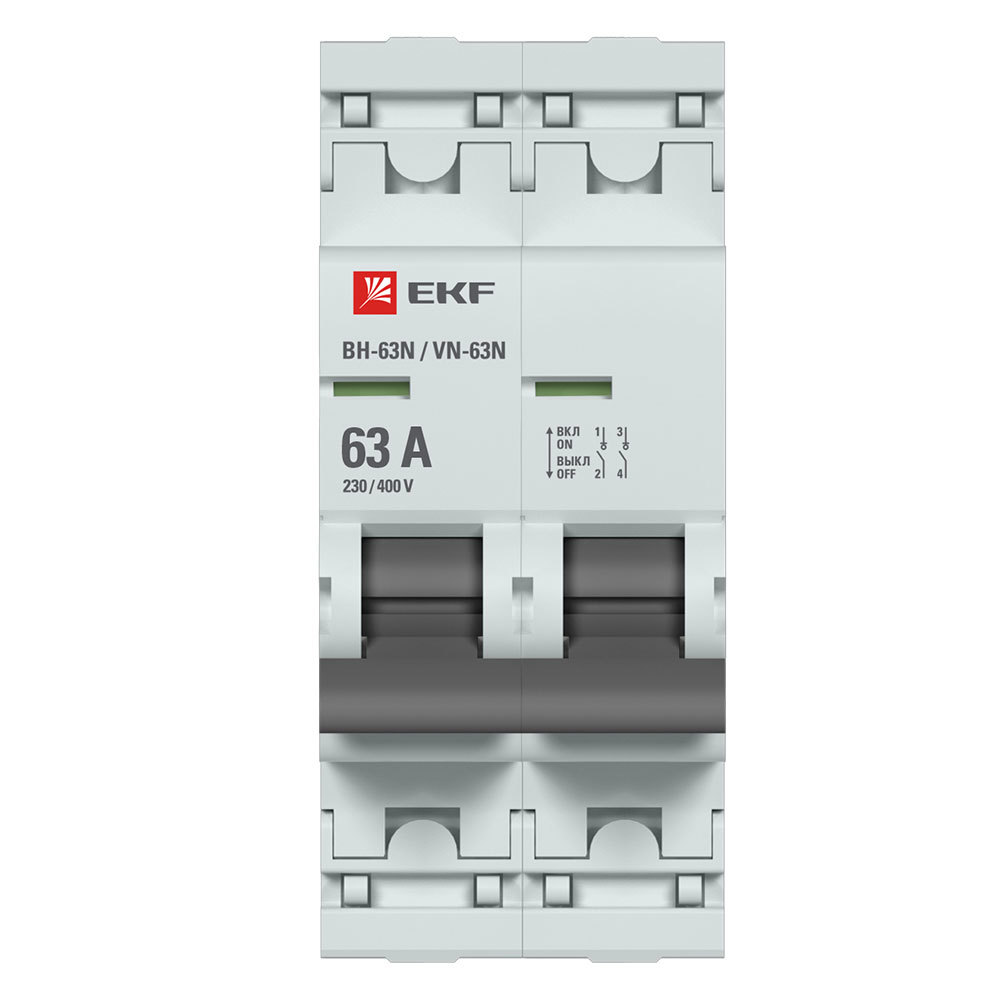 ���������� ����������� �������� EKF PROxima ��-63N 2� 63� 230 � �� DIN-����� (S63263)  
