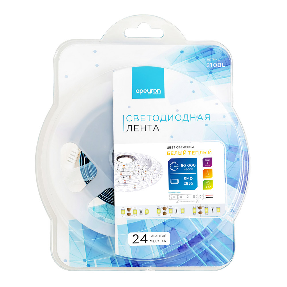 ���������� ����� ������������ SMD 2835 3000� 12 � 14,4 ��/� 3 � IP20 Apeyron (210BL)  
