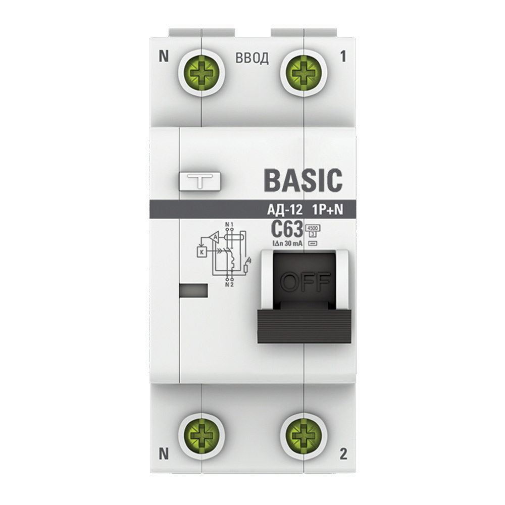 ���������� ������� ���������������� EKF Basic ��-12 63� 1P+N ��� AC 30 �� 4,5 �� (DA12-63-30-bas)  