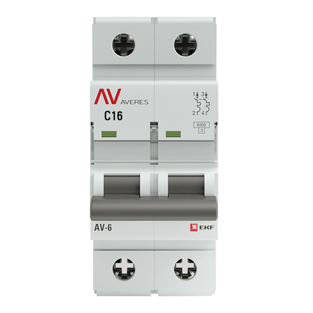 ���������� �������������� ����������� ��������� EKF Averes AV-6 2� 16� ��� C 6 �� 230 � (mcb6-2-16C-av)  