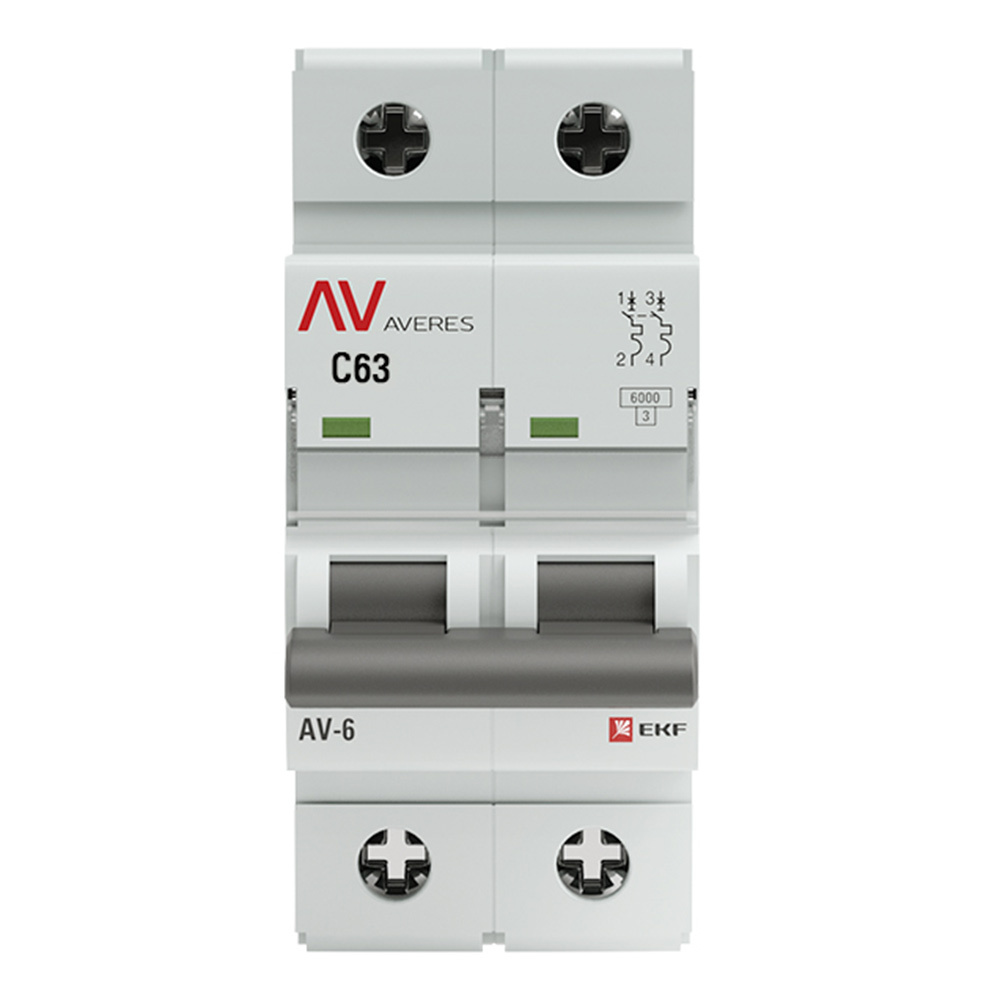 ���������� �������������� ����������� ��������� EKF Averes AV-6 2� 63� ��� C 6 �� 230 � (mcb6-2-63C-av)  