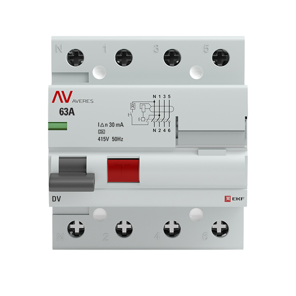 ���������� ��� EKF Averes DV 63� 3P+N ��� A 30 �� 10 �� (rccb-4-63-30-a-av)  