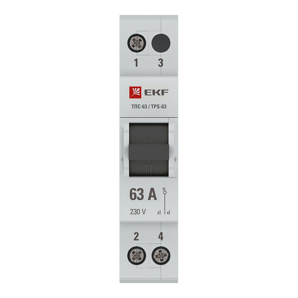 ���������� ��������������� ������������� EKF PROxima ���-63 1� 63� 4,5 �� 230 � �� DIN-����� (TPS163)  