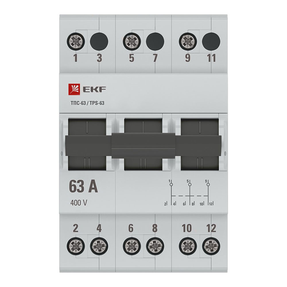���������� ��������������� ������������� EKF PROxima ���-63 3� 63� 4,5 �� 400 � �� DIN-����� (TPS363)  