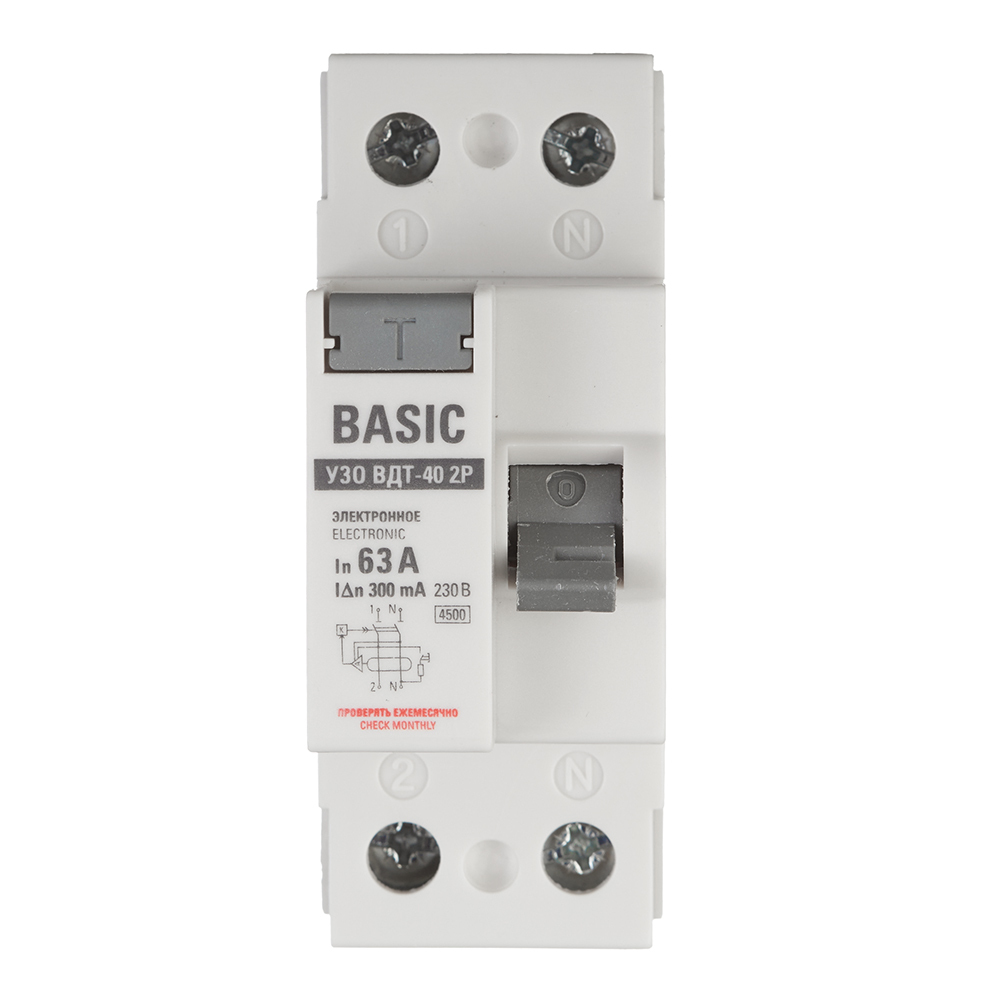 ���������� ��� EKF Basic ���-40 63� 1P+N ��� AC 300 �� 4,5 �� (elcb-2-63-300e-sim)  