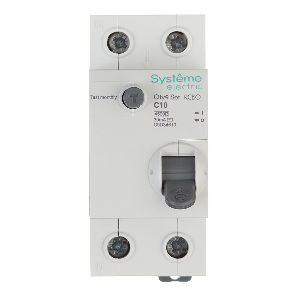���������� ������� ���������������� Systeme Electric City9 Set ���� 10� 1P+N ��� AC 30 �� 4,5 �� (C9D34610)  