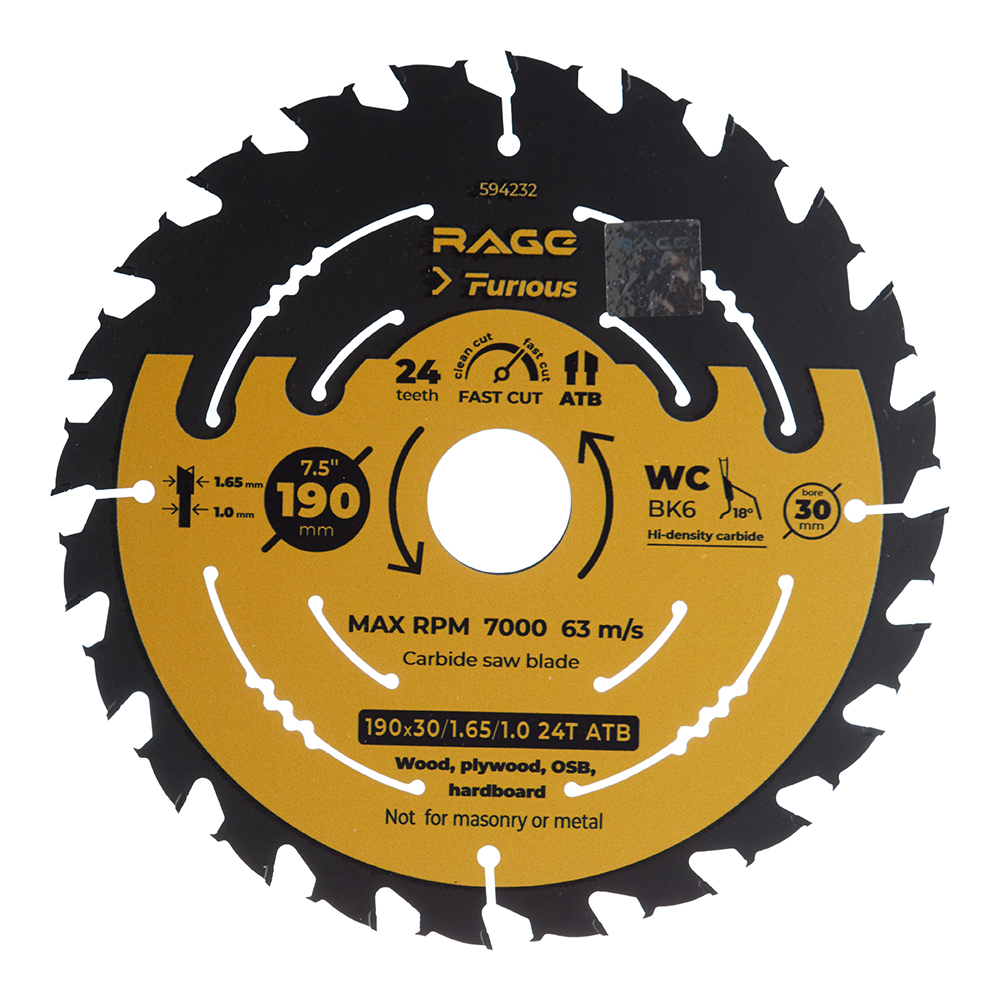 ���������� ���� ������� �� ������ Rage Furious Fast cut 190�30 �� 24 ���� (594232)  