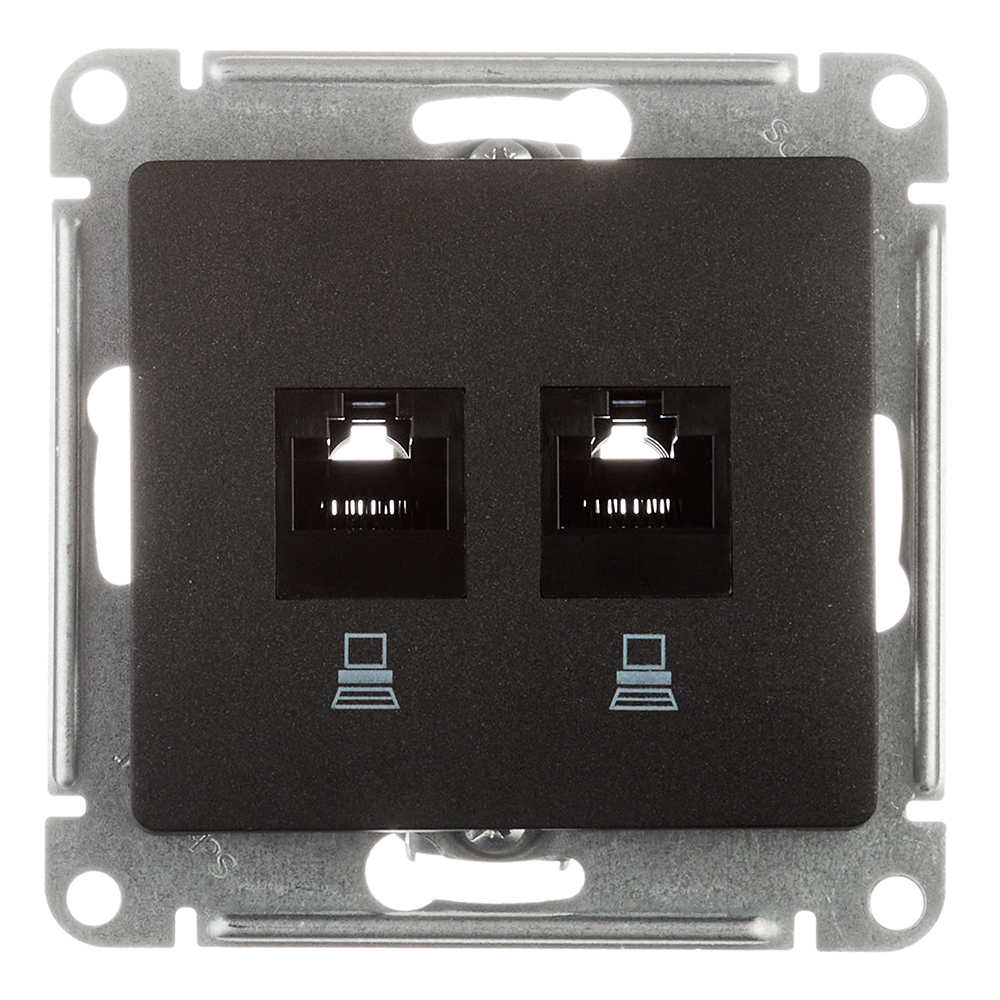 ���������� ������� ������������ Systeme Electric Glossa ������������ �������� 2�RJ45 (GSL000785KK)  