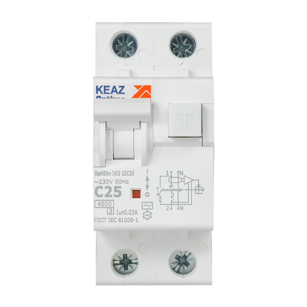 ���������� ������� ���������������� ���� OptiDin D63 25� 1P+N ��� AC 30 �� 4,5 �� (328100)  
