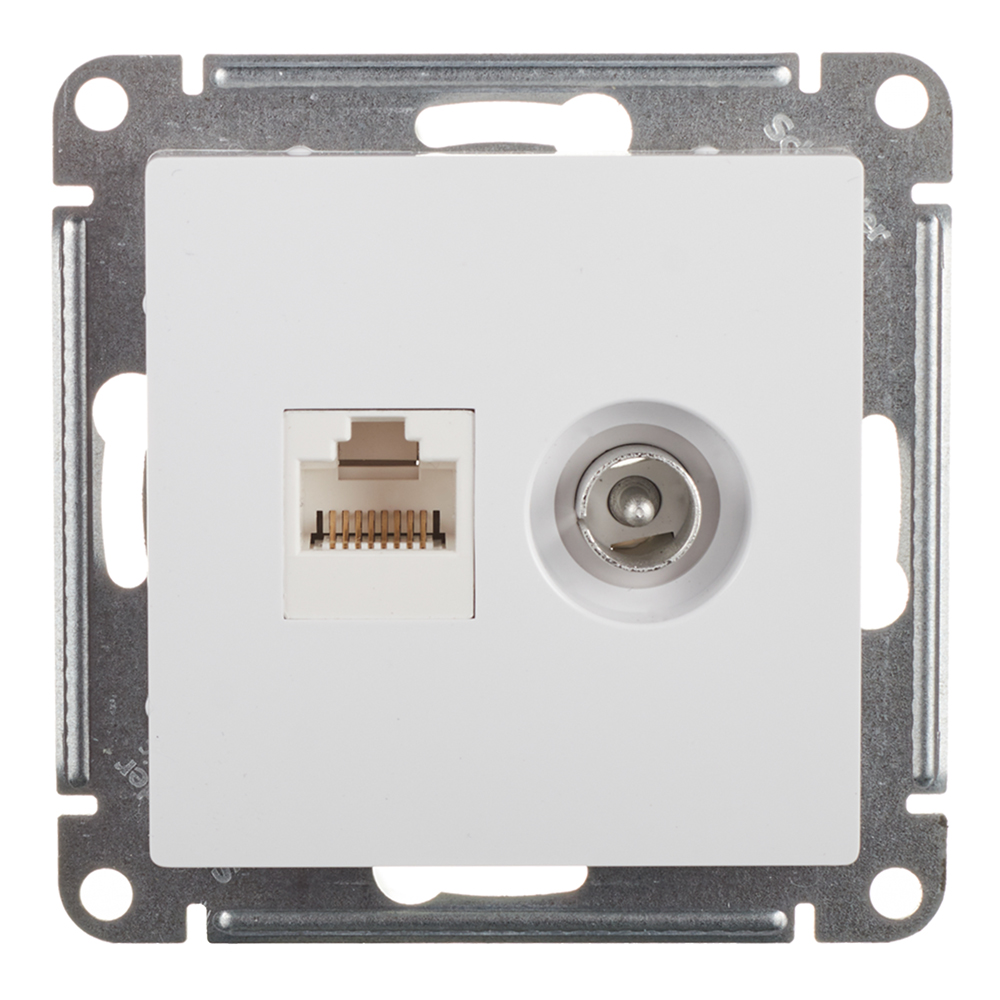 ���������� ������� �������������/ ������������ Systeme Electric AtlasDesign ������������ ����� TV/ RJ45 (ATN000189)  