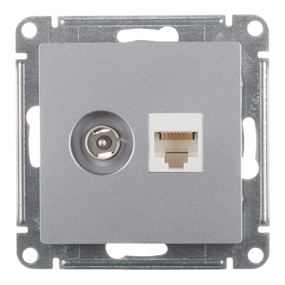 ���������� ������� �������������/ ������������ Systeme Electric AtlasDesign ������������ �������� TV/ RJ45 (ATN000389)  
