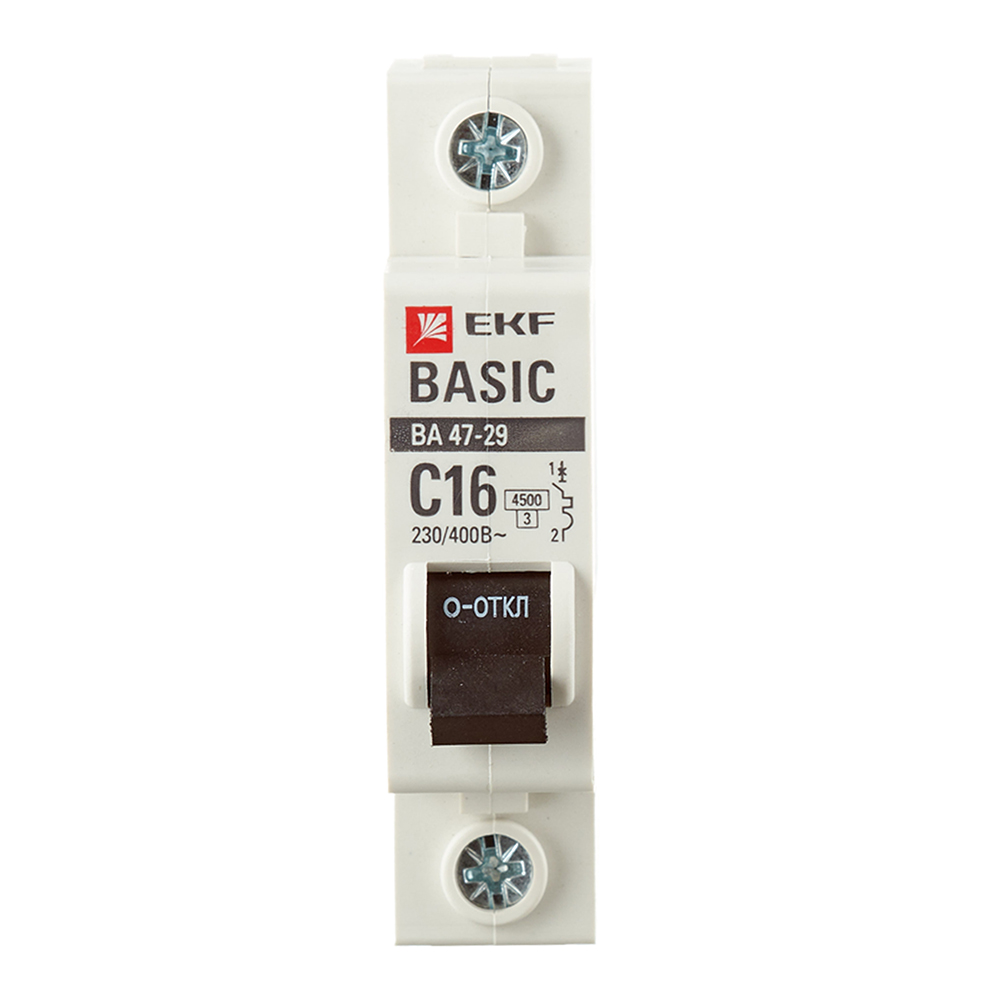 ���������� �������������� ����������� ��������� EKF Basic �� 47-29 1P 16� ��� C 4,5 �� 230 � (mcb4729-1-16C)  