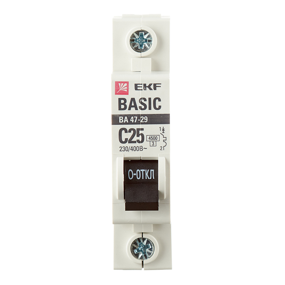 ���������� �������������� ����������� ��������� EKF Basic �� 47-29 1P 25� ��� C 4,5 �� 230 � (mcb4729-1-25C)  