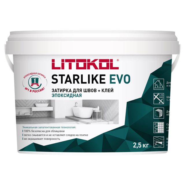���������� ������� ��� ���� LITOKOL �������� ���/Starlike Evo �����. 1-15�� 2,5�� ������-�������  